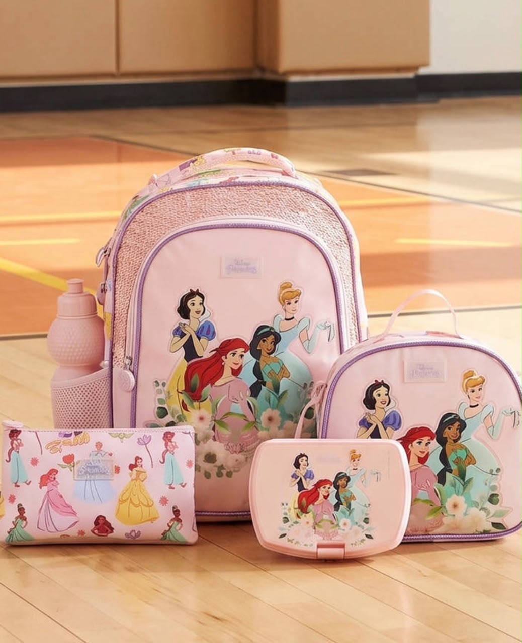 Disney Princess Shimmer & Bloom 5-Piece School Backpack Set